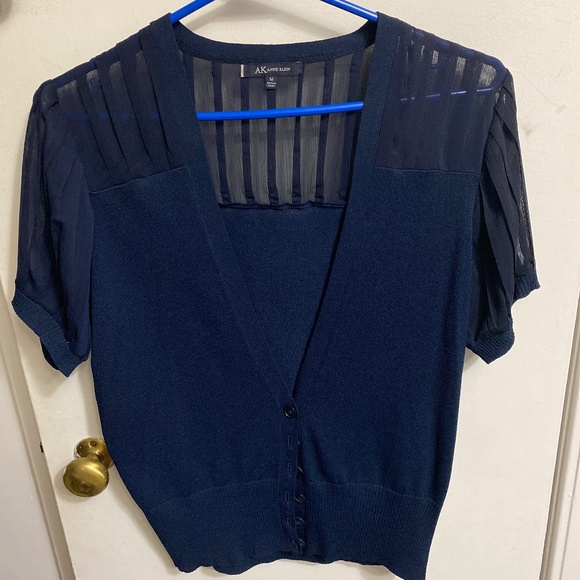 Anne Klein navy cardigan - Picture 1 of 3